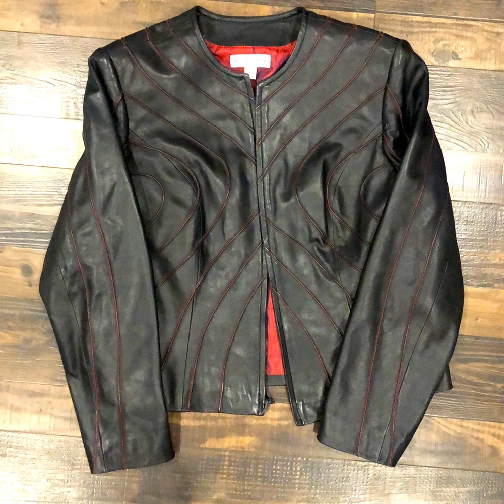 Katherine Kelly lamb skin leather jacket